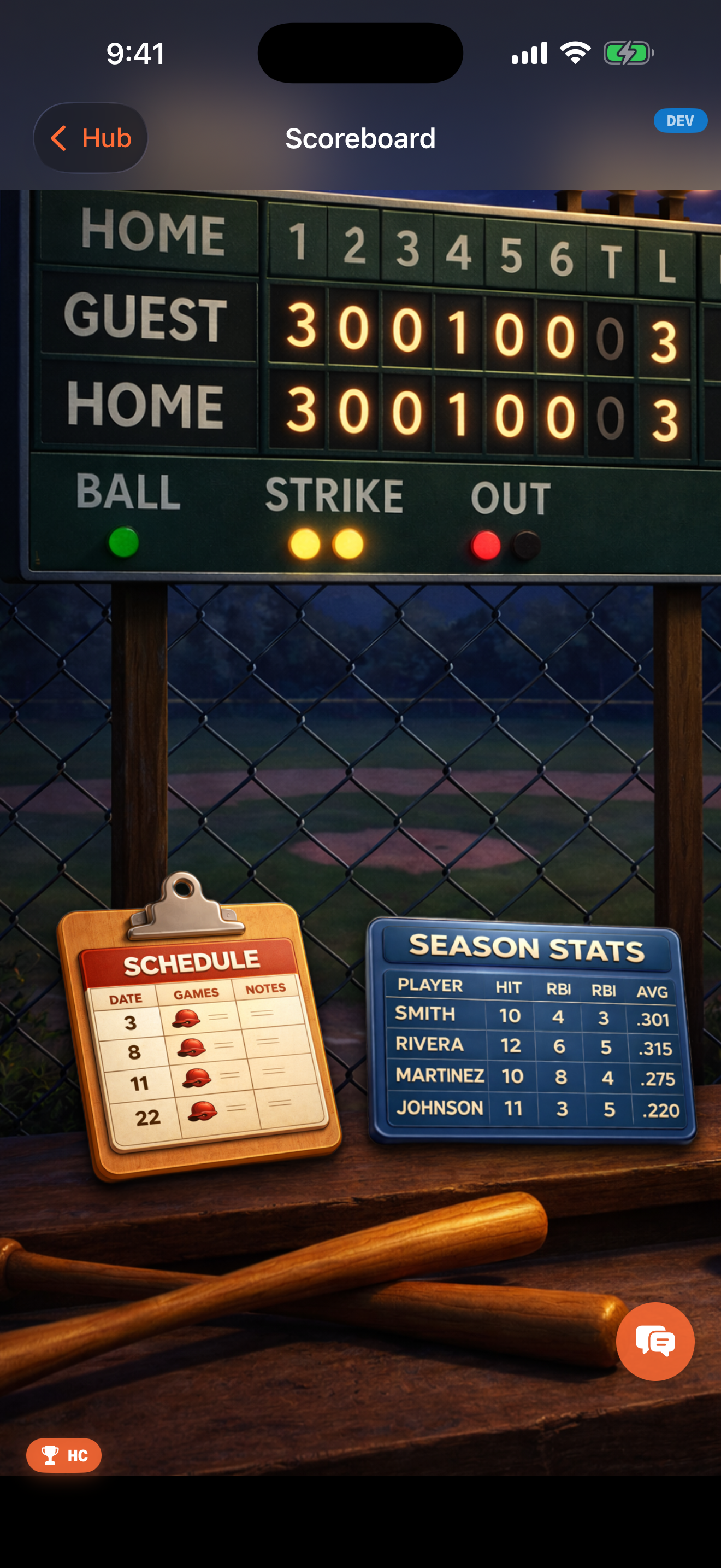CoachPilot Game Day Scoreboard