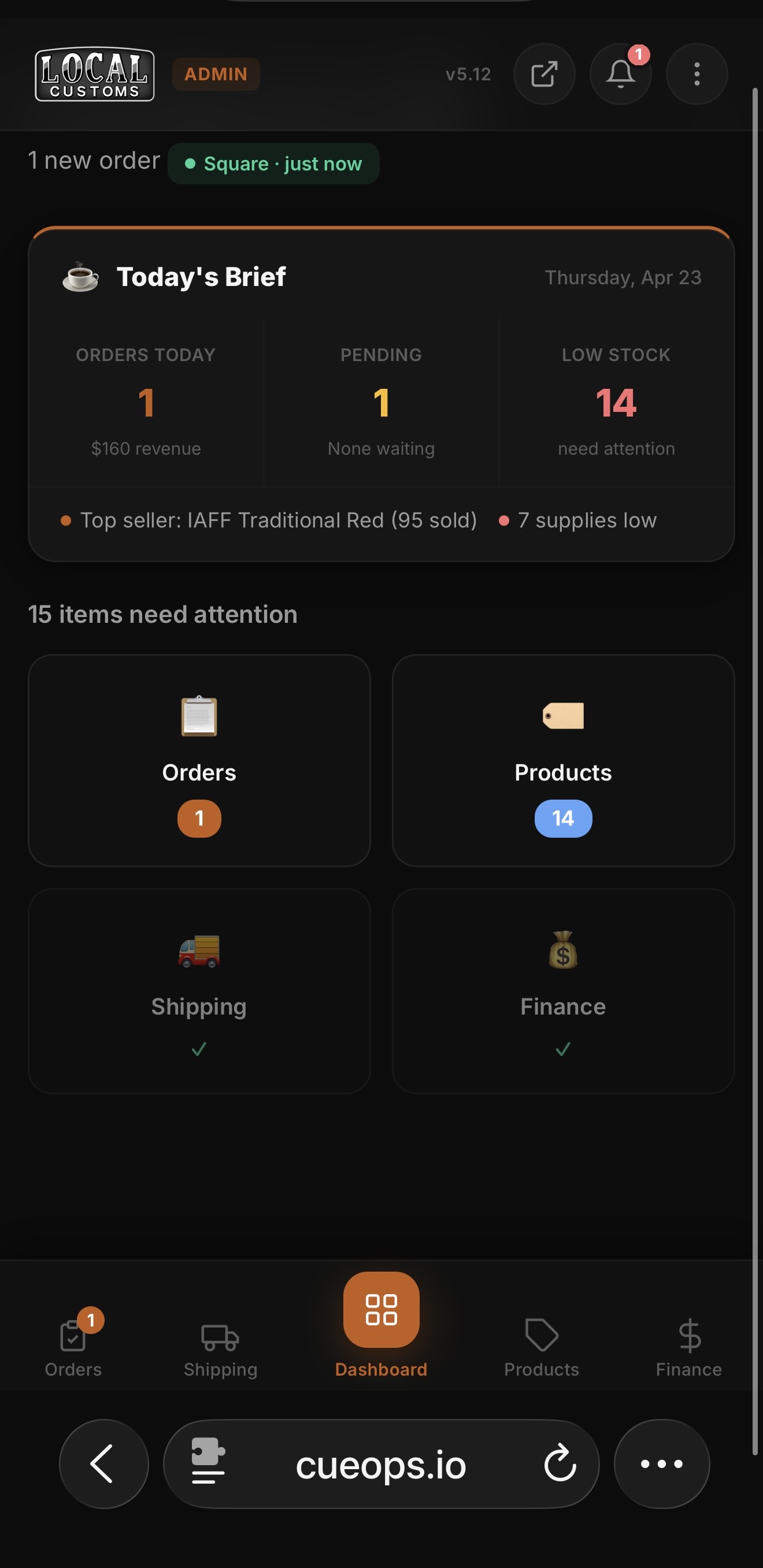 Local Customs Dashboard