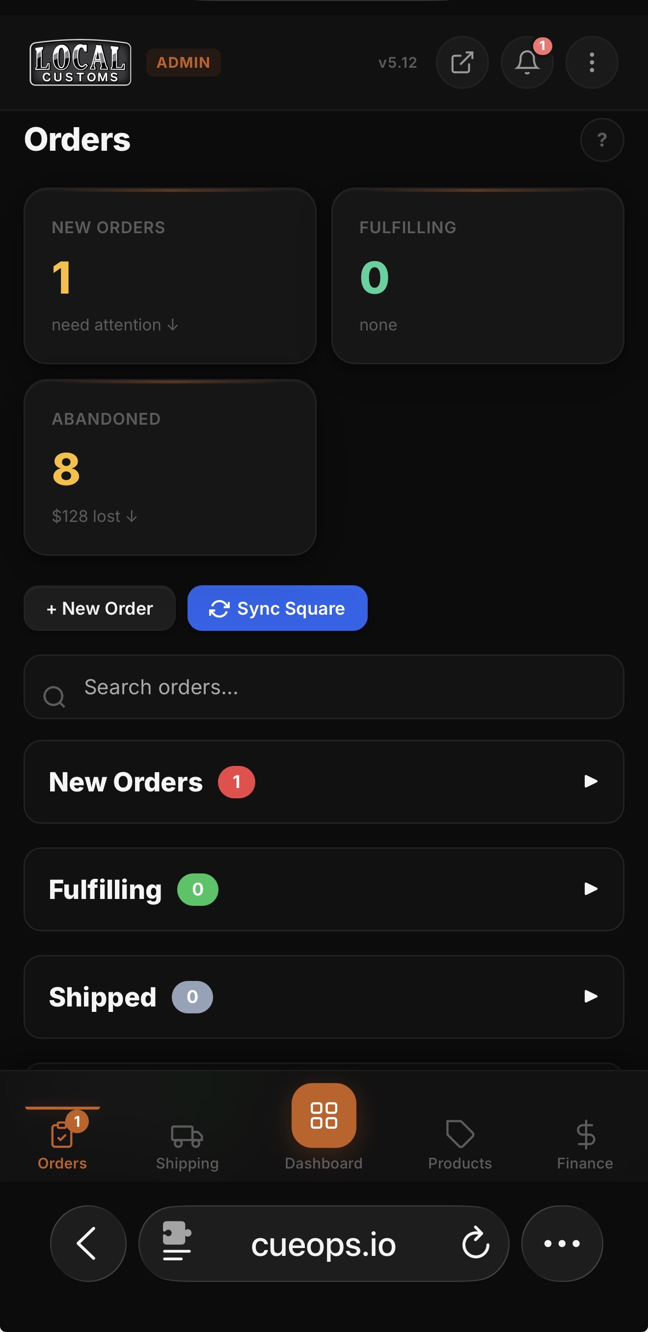 Local Customs Order Management