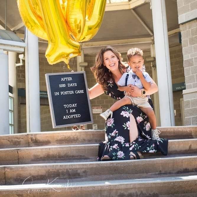 Foster family adoption day