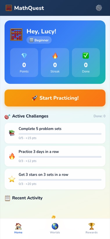 MathQuest kids math app